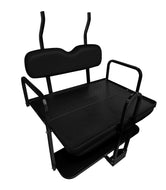 NOMAD Black Rear Flip Seat Kit with Roof Supports for Club Car Precedent & Tempo Golf Cart