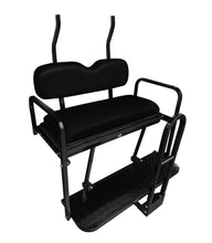 Load image into Gallery viewer, NOMAD Black Rear Flip Seat Kit with Roof Supports for Club Car Precedent &amp; Tempo Golf Cart