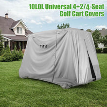 Load image into Gallery viewer, Silver 6 Passenger Waterproof Golf Cart Cover – Universal Fit for Yamaha, EZGO &amp; Club Car (420D Oxford Cloth)
