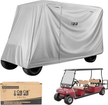 Load image into Gallery viewer, Black 6 Passenger Waterproof Golf Cart Cover – Universal Fit for Yamaha, EZGO &amp; Club Car (420D Oxford Cloth)