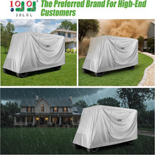 Load image into Gallery viewer, Black 6 Passenger Waterproof Golf Cart Cover – Universal Fit for Yamaha, EZGO &amp; Club Car (420D Oxford Cloth)