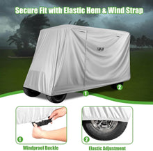 Load image into Gallery viewer, Black 6 Passenger Waterproof Golf Cart Cover – Universal Fit for Yamaha, EZGO &amp; Club Car (420D Oxford Cloth)