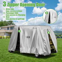 Load image into Gallery viewer, Black 6 Passenger Waterproof Golf Cart Cover – Universal Fit for Yamaha, EZGO &amp; Club Car (420D Oxford Cloth)