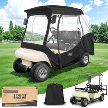 Load image into Gallery viewer, 4 Passenger Black Golf Cart Enclosure for Club Car DS – 4-Sided Weather Protection