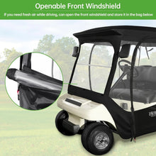 Load image into Gallery viewer, 4 Passenger Black &amp; Red Golf Cart Enclosure for Club Car DS – 4-Sided Weather Protection