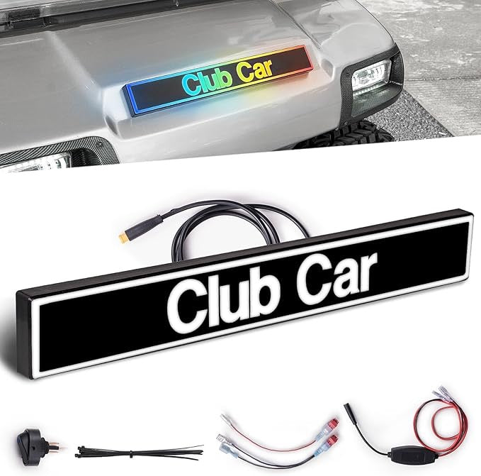 Bluetooth LED RGB Front Name Plate for Club Car DS Golf Cart