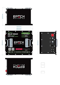 36V 105Ah EPOCH Lithium Golf Cart Battery Conversion Kit