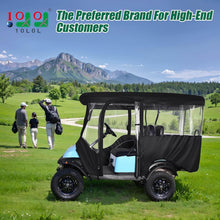 Load image into Gallery viewer, 4 Passenger Black Golf Cart Enclosure for Club Car Precedent – Extended Roof Weather Protection