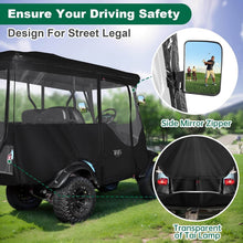 Load image into Gallery viewer, 4 Passenger Black Golf Cart Enclosure for Club Car Precedent – Extended Roof Weather Protection