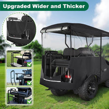 Load image into Gallery viewer, 4 Passenger Black Golf Cart Enclosure for Club Car Precedent – Extended Roof Weather Protection