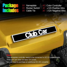 Load image into Gallery viewer, Bluetooth LED RGB Front Name Plate for Club Car DS Golf Cart
