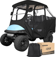Load image into Gallery viewer, 4 Passenger Black &amp; Red Golf Cart Enclosure for Club Car Precedent – All-Weather Waterproof Cover