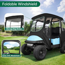 Load image into Gallery viewer, 4 Passenger Black Golf Cart Enclosure for Club Car Precedent – All-Weather Waterproof Cover