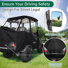 Load image into Gallery viewer, 4 Passenger Black &amp; Red Golf Cart Enclosure for Club Car Precedent – All-Weather Waterproof Cover