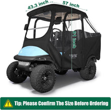 Load image into Gallery viewer, 4 Passenger Black &amp; Red Golf Cart Enclosure for Club Car Precedent – All-Weather Waterproof Cover