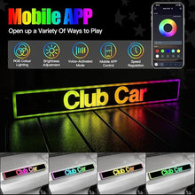 Load image into Gallery viewer, Bluetooth LED RGB Front Name Plate for Club Car DS Golf Cart