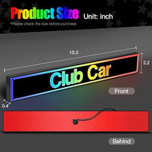 Load image into Gallery viewer, Bluetooth LED RGB Front Name Plate for Club Car DS Golf Cart