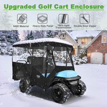 Load image into Gallery viewer, 4 Passenger Black Golf Cart Enclosure – Extended Roof Fit for Yamaha, EZGO &amp; Club Car