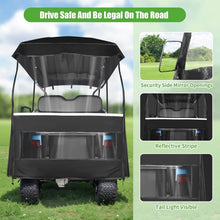 Load image into Gallery viewer, 4 Passenger Black Golf Cart Enclosure – Extended Roof Fit for Yamaha, EZGO &amp; Club Car