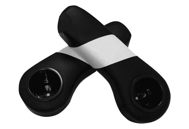 SGC Armrest Cushions w/Cup Holders for Golf Carts - Black/White One Stripe