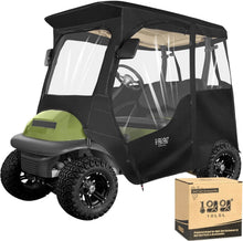 Load image into Gallery viewer, 2 Passenger Black Golf Cart Enclosure for Club Car Precedent, Onward &amp; Tempo – Short Roof