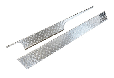 SGC Rocker Panels Polished Aluminum Diamond Plate for 2006-Up EZGO RXV Golf Cart (2)
