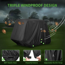 Load image into Gallery viewer, Heavy Duty Gray &amp; Black Golf Cart Cover – All-Weather Protection for 2 &amp; 4 Passenger Carts