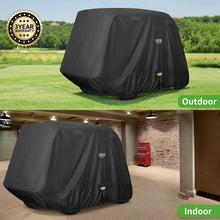 Load image into Gallery viewer, Heavy Duty Gray &amp; Black Golf Cart Cover – All-Weather Protection for 2 &amp; 4 Passenger Carts