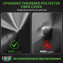 Load image into Gallery viewer, Heavy Duty Gray &amp; Black Golf Cart Cover – All-Weather Protection for 2 &amp; 4 Passenger Carts