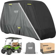 Load image into Gallery viewer, Heavy Duty Gray &amp; Black Golf Cart Cover – All-Weather Protection for 2 &amp; 4 Passenger Carts