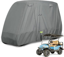Load image into Gallery viewer, Heavy Duty Gray Golf Cart Cover – All-Weather Protection for 2 &amp; 4 Passenger Carts