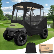 2 Passenger Black Golf Cart Enclosure & Cover for Club Car DS & Precedent – Waterproof Protection