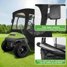 Load image into Gallery viewer, 2 Passenger Black Golf Cart Enclosure &amp; Cover for Club Car DS &amp; Precedent – Waterproof Protection