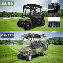 Load image into Gallery viewer, 2 Passenger Black Golf Cart Enclosure &amp; Cover for Club Car DS &amp; Precedent – Waterproof Protection