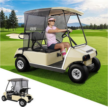 Load image into Gallery viewer, Golf Cart Sun Shade for EZGO TXT &amp; RXV and Club Car DS &amp; Precedent – Beige UV &amp; Heat Resistant Curtain