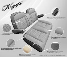 Load image into Gallery viewer, Kozip Aeris Front Seat Cushion Set – Gray with Black Piping &amp; Gray Diamond Stitching for Yamaha G29 (Drive) (2007–2016) / Drive2 (2016-Up)