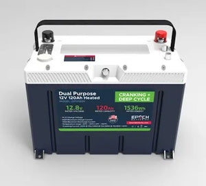 EPOCH 12V 120Ah LiFePO4 Deep Cycle Lithium Battery for RV, Marine, Solar Replacement