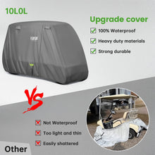 Load image into Gallery viewer, Gray Golf Cart Cover for Extended Roof – Yamaha, EZGO &amp; Club Car (2, 4 &amp; 4+2 Passenger)