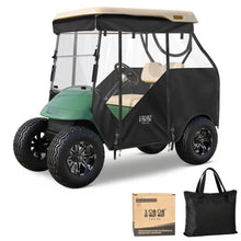 Load image into Gallery viewer, Black Smart Track Style Golf Cart Enclosure for EZGO TXT – 2 Passenger