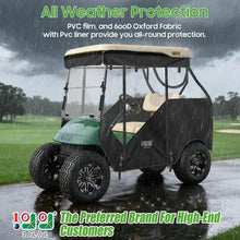 Load image into Gallery viewer, Striped Smart Track Style Golf Cart Enclosure for EZGO TXT – 2 Passenger