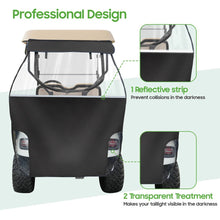 Load image into Gallery viewer, Striped Smart Track Style Golf Cart Enclosure for EZGO TXT – 2 Passenger