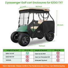 Load image into Gallery viewer, Striped Smart Track Style Golf Cart Enclosure for EZGO TXT – 2 Passenger