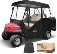Black 2+2 (4 Passenger) Golf Cart Enclosure for Club Car Tempo/Onward – 600D Waterproof