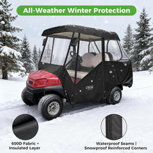 Load image into Gallery viewer, Black 2+2 (4 Passenger) Golf Cart Enclosure for Club Car Tempo/Onward – 600D Waterproof
