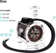 Load image into Gallery viewer, AC 48V Golf Cart Motor for EZGO RXV (2008-Up) &amp; 2FIVE (2010-2015) | Genuine MAHLE 3-Phase Stock Replacement Motor – OEM 611355 / 671143
