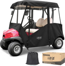 Load image into Gallery viewer, Black 2 Passenger Golf Cart Enclosure for Club Car Tempo/Onward – 600D Waterproof