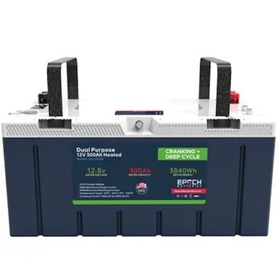 EPOCH 12V 300Ah LiFePO4 Deep Cycle Lithium Battery for RV, Marine, Solar Replacement