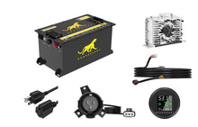 Load image into Gallery viewer, QOMO ENERGY EFlow 38100H 38.4V 100Ah Lithium Golf Cart Battery Kit with Bluetooth, Charger &amp; LCD Display