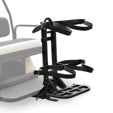 Load image into Gallery viewer, Universal Golf Cart Golf Bag Holder Rack – Rear-Mounted Storage for 2 Golf Bags