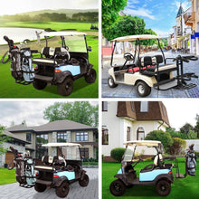 Load image into Gallery viewer, Universal Golf Cart Golf Bag Holder Rack – Rear-Mounted Storage for 2 Golf Bags